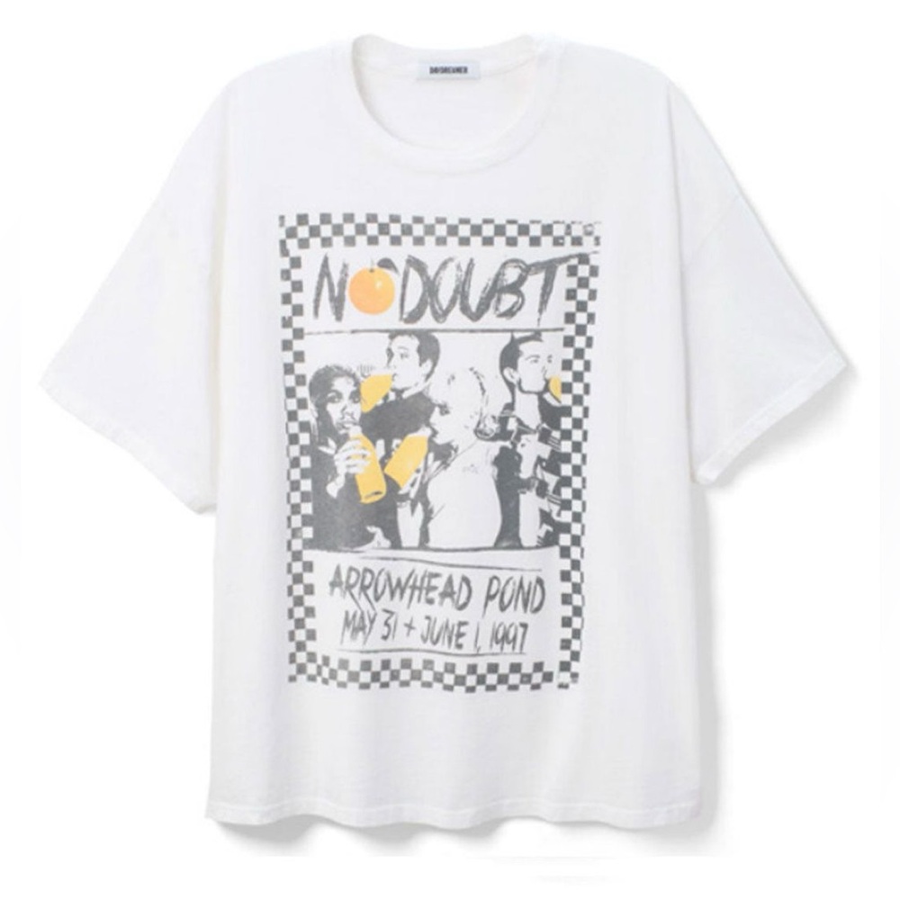 BNWT DAYDREAMER No Doubt Arrowhead Pond OS Tee - Vintage White